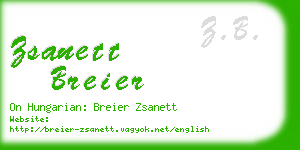 zsanett breier business card